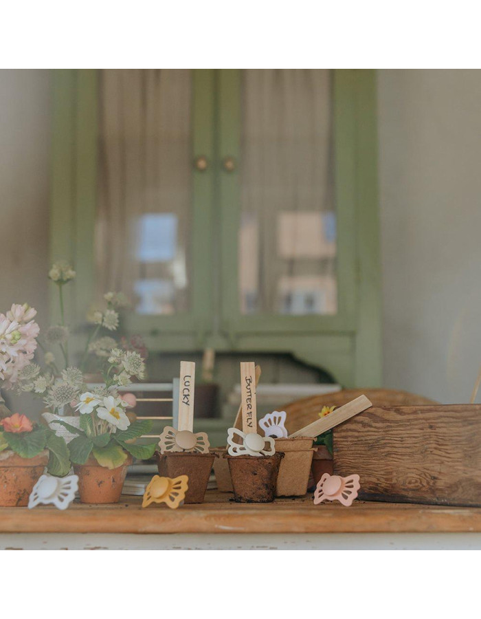 Σετ 2 Ανατομικές Πιπίλες Σιλικόνης FRIGG Butterfly Cream/Blush 6-18 Μηνών | 67-100491
