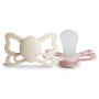 Σετ 2 Ανατομικές Πιπίλες Σιλικόνης FRIGG Butterfly Cream/Blush 6-18 Μηνών | 67-100491