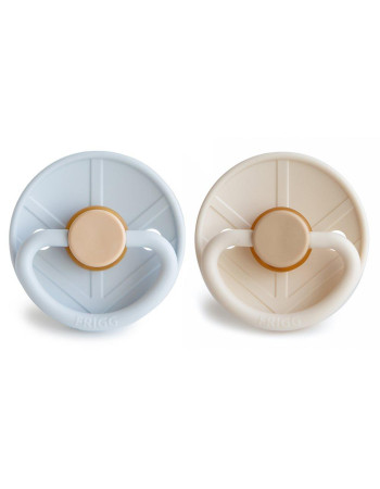 Σετ 2 Πιπίλες Latex FRIGG Little Viking Powder Blue/Cream 0-6 Μηνών | 67-101540