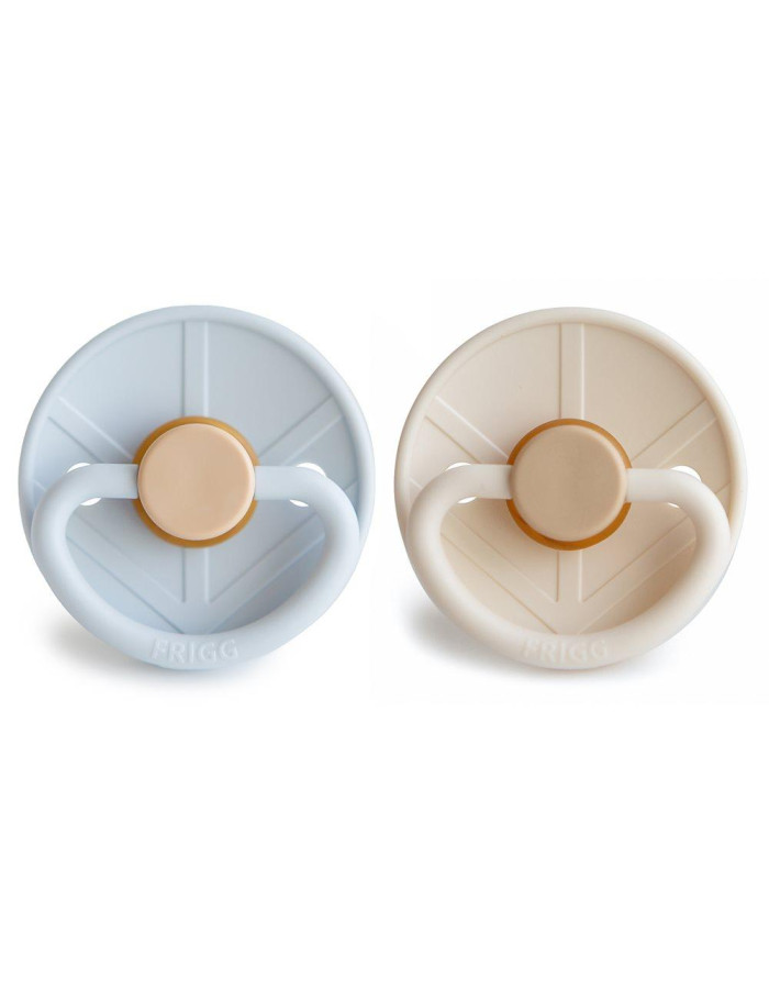 Σετ 2 Πιπίλες Latex FRIGG Little Viking Powder Blue/Cream 0-6 Μηνών | 67-101540