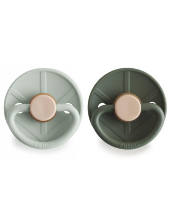 Σετ 2 Πιπίλες Latex FRIGG Little Viking Sage/Olive 0-6 Μηνών | 67-101542