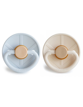 Σετ 2 Πιπίλες Latex FRIGG Little Viking Powder Blue/Cream 6-18 Μηνών | 67-101548