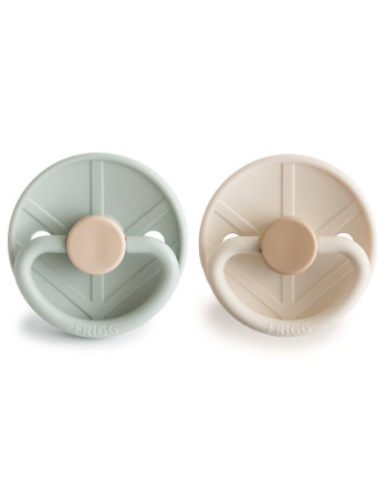 Σετ 2 Πιπίλες Σιλικόνης FRIGG Little Viking Sage/Cream 0-6 Μηνών | 67-101554