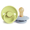 Σετ 2 Πιπίλες Latex FRIGG Rope Green Tea/Powder Blue 0-6 Μηνών | 67-101601