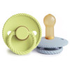 Σετ 2 Πιπίλες Latex FRIGG Rope Green Tea/Powder Blue 6-18 Μηνών | 67-101602