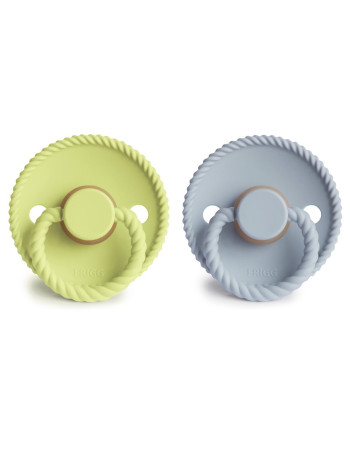 Σετ 2 Πιπίλες Latex FRIGG Rope Green Tea/Powder Blue 6-18 Μηνών | 67-101602