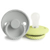 Σετ 2 Πιπίλες Σιλικόνης FRIGG Rope Silver Gray/Green Tea 0-6 Μηνών | 67-101623