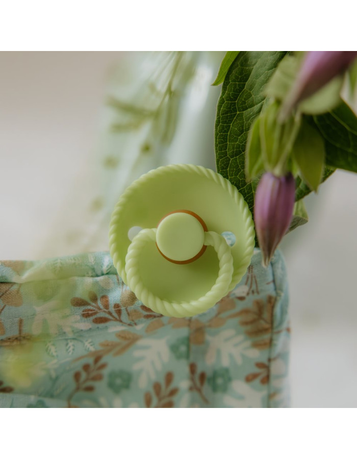 Σετ 2 Πιπίλες Σιλικόνης FRIGG Rope Silver Gray/Green Tea 0-6 Μηνών | 67-101623
