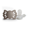 Σετ 2 Ανατομικές Πιπίλες Σιλικόνης FRIGG Lucky Portobello/Cream 0-6 Μηνών | 67-101960