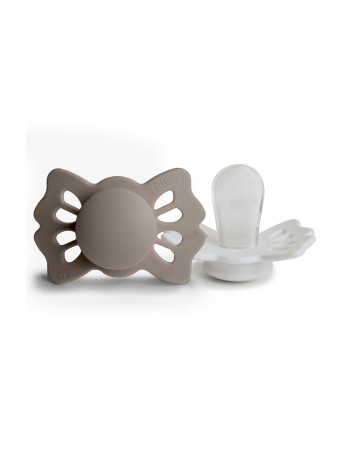 Σετ 2 Ανατομικές Πιπίλες Σιλικόνης FRIGG Lucky Portobello/Cream 0-6 Μηνών | 67-101960