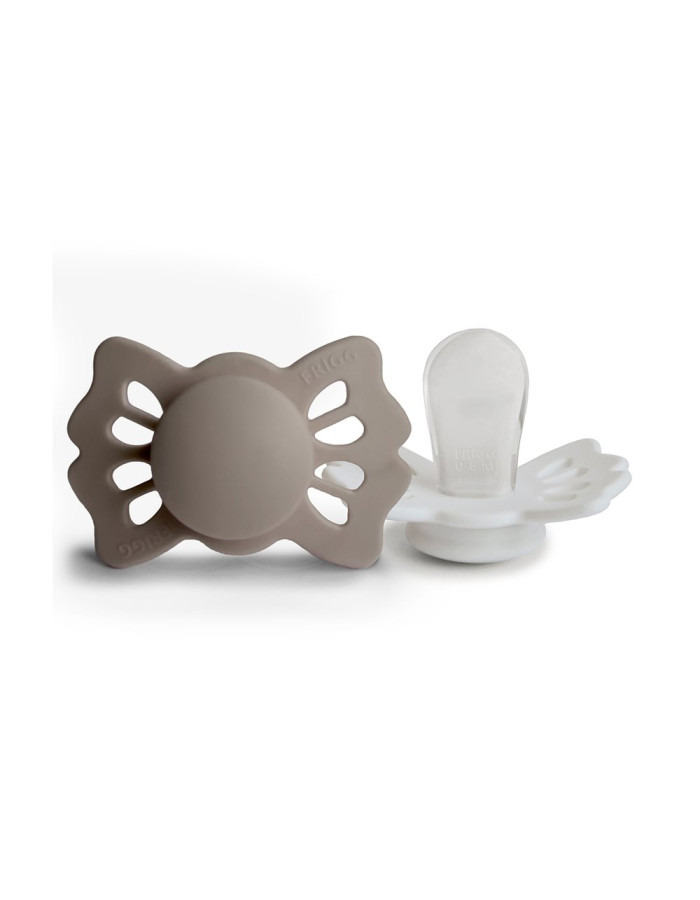 Σετ 2 Ανατομικές Πιπίλες Σιλικόνης FRIGG Lucky Portobello/Cream 0-6 Μηνών | 67-101960