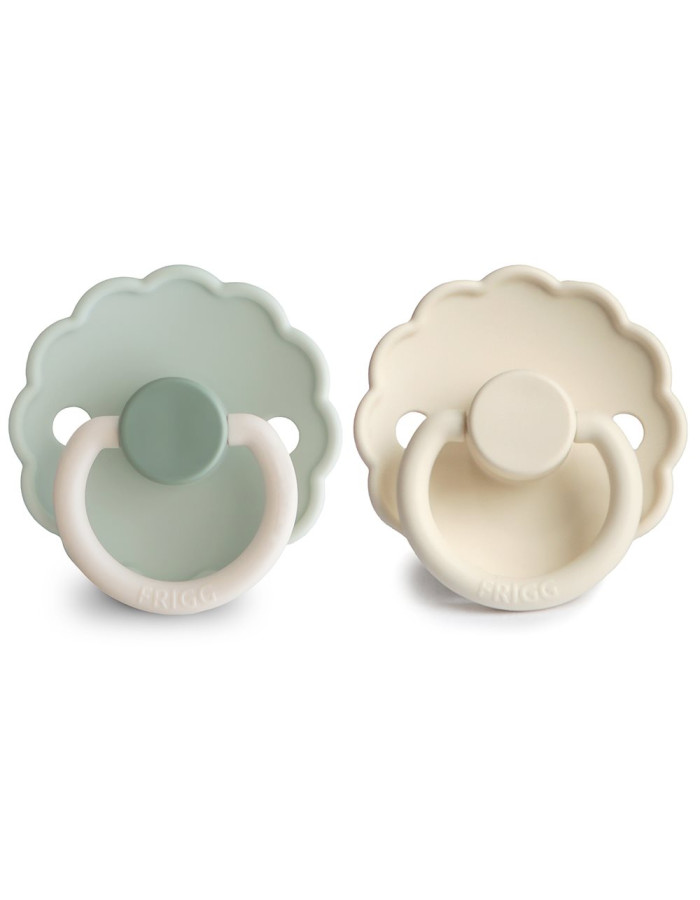 Σετ 2 Πιπίλες Σιλικόνης FRIGG Daisy Little Darling/Cream 6-18 Μηνών | 67-102024