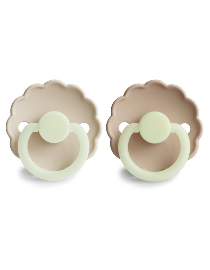 Σετ 2 Πιπίλες Latex Νυκτός FRIGG Daisy Cream/Croissant 0-6 Μηνών | 67-75221481