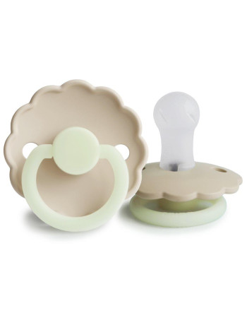 Σετ 2 Πιπίλες Latex Νυκτός FRIGG Daisy Cream/Croissant 0-6 Μηνών | 67-75221481