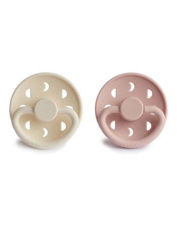 Σετ 2 Πιπίλες Σιλικόνης FRIGG Moon Phase Blush/Cream 6-18 Μηνών | 67-75292385