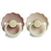 Σετ 2 Πιπίλες Latex Νυκτός FRIGG Daisy Blush/Cream 0-6 Μηνών | 67-76221479