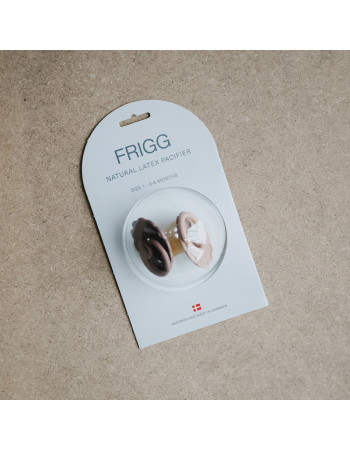 Σετ 2 Πιπίλες Latex Νυκτός FRIGG Daisy French Gray/Portobello 0-6 Μηνών | 67-76221480