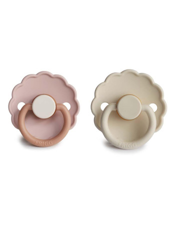 Σετ 2 Πιπίλες Latex FRIGG Daisy Biscuit/Cream 0-6 Μηνών | 67-76221484