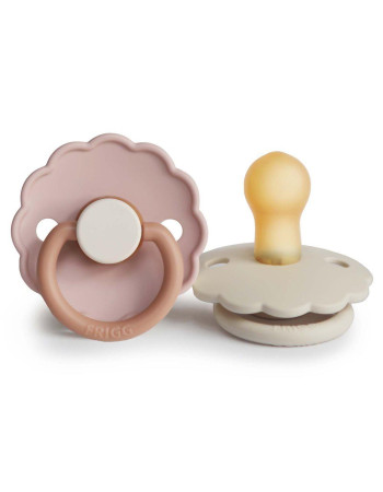 Σετ 2 Πιπίλες Latex FRIGG Daisy Biscuit/Cream 0-6 Μηνών | 67-76221484