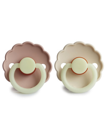 Σετ 2 Πιπίλες Latex Νυκτός FRIGG Daisy Blush/Cream 6-18 Μηνών | 67-76222479
