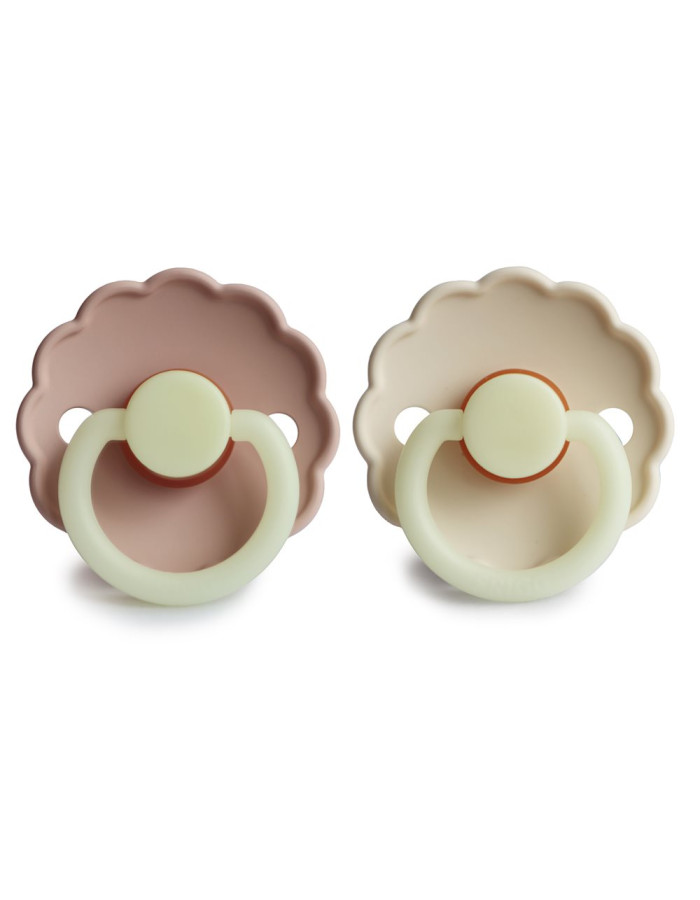 Σετ 2 Πιπίλες Latex Νυκτός FRIGG Daisy Blush/Cream 6-18 Μηνών | 67-76222479