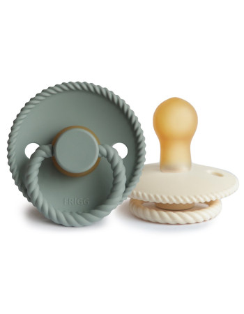 Σετ 2 Πιπίλες Latex FRIGG Rope Cream/Sage 0-6 Μηνών | 67-76281421