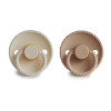Σετ 2 Πιπίλες Latex FRIGG Rope Cream/Croissant 0-6 Μηνών | 67-76281445