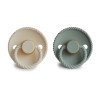 Σετ 2 Πιπίλες Latex FRIGG Rope Cream/Sage 6-18 Μηνών | 67-76282421