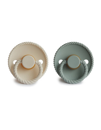 Σετ 2 Πιπίλες Latex FRIGG Rope Cream/Sage 6-18 Μηνών | 67-76282421 Σετ 2 Πιπίλες Latex FRIGG Rope Cream/Sage 6-18 Μηνών | 67-76282421
