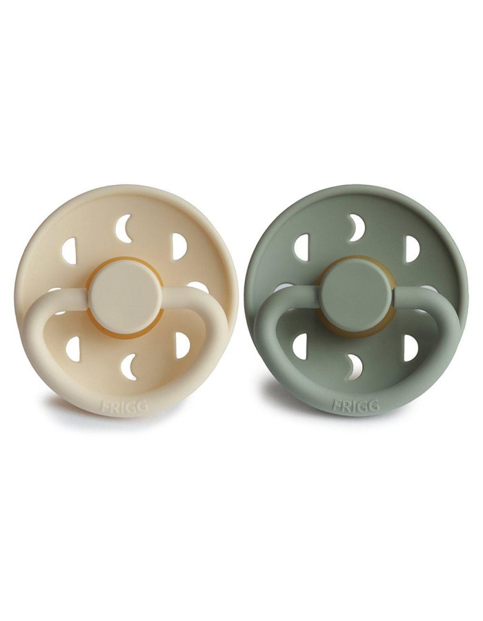 Σετ 2 Πιπίλες Latex FRIGG Moon Phase Cream/Sage 0-6 Μηνών | 67-76291421