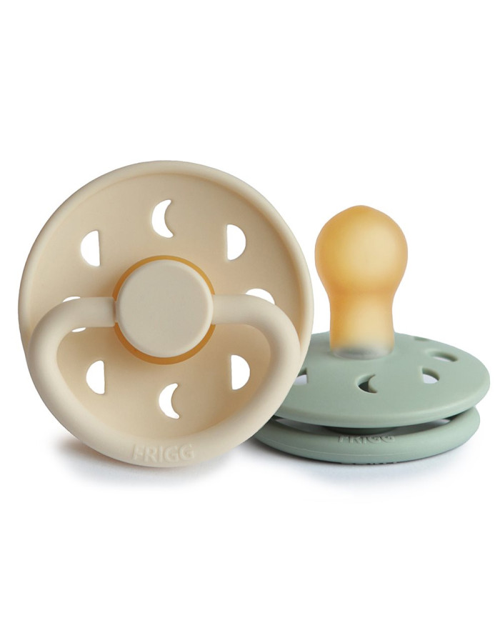 Σετ 2 Πιπίλες Latex FRIGG Moon Phase Cream/Sage 0-6 Μηνών | 67-76291421