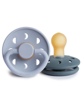 Σετ 2 Πιπίλες Latex FRIGG Moon Phase Powder Blue/Slate 0-6 Μηνών | 67-76291500