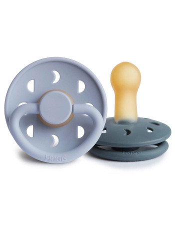 Σετ 2 Πιπίλες Latex FRIGG Moon Phase Powder Blue/Slate 6-18 Μηνών | 67-76292500