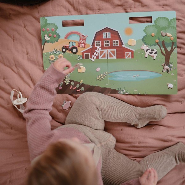 Βιβλίο με Επαναχρησιμοποιούμενα Αυτοκόλλητα Farm - Mushie | 66-101567