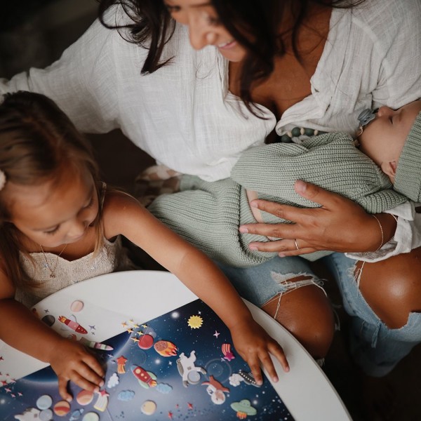 Βιβλίο με Επαναχρησιμοποιούμενα Αυτοκόλλητα Space - Mushie | 66-101345