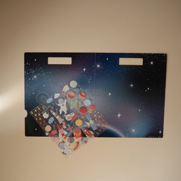 Βιβλίο με Επαναχρησιμοποιούμενα Αυτοκόλλητα Space - Mushie | 66-101345