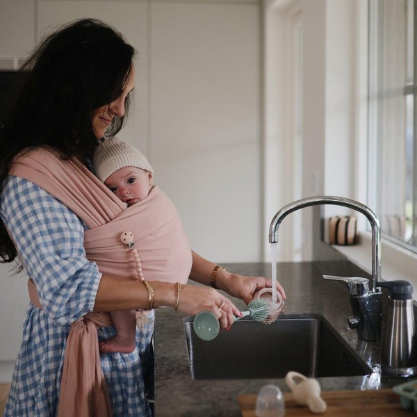 Βούρτσα Σιλικόνης για Μπουκάλια Cambridge Blue  - Mushie | 66-101732