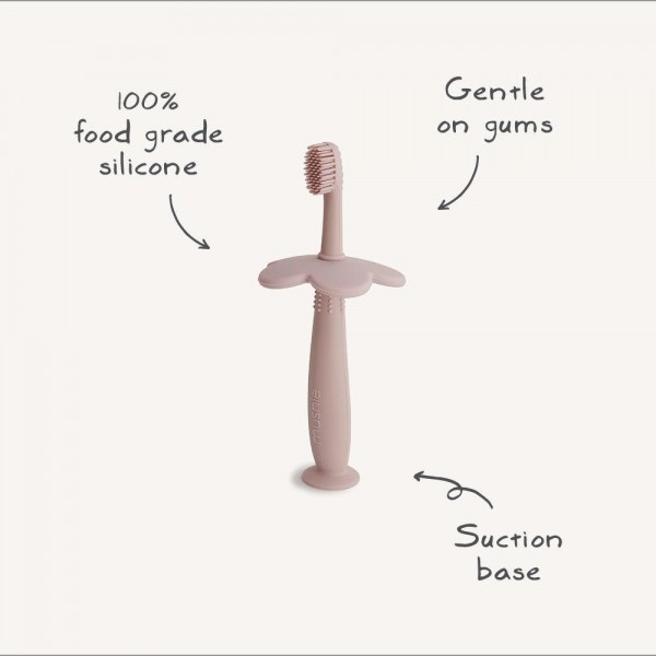 Εκπαιδευτική Οδοντόβουρτσα Σιλικόνης Λουλούδι Blush - Mushie | 66-2530019
