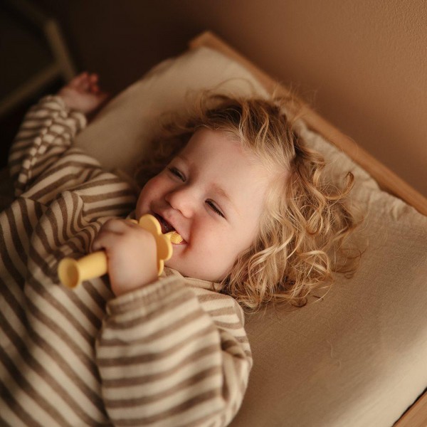 Εκπαιδευτική Οδοντόβουρτσα Σιλικόνης Λουλούδι Pale Daffodil - Mushie | 66-2530466