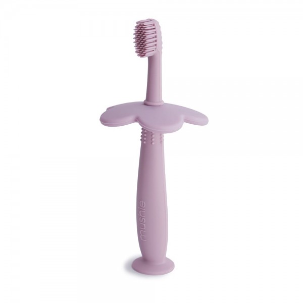 Εκπαιδευτική Οδοντόβουρτσα Σιλικόνης Λουλούδι Soft Lilac - Mushie | 66-2530442