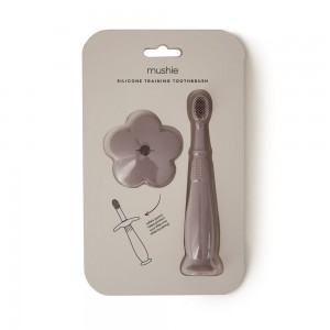 Εκπαιδευτική Οδοντόβουρτσα Σιλικόνης Λουλούδι Soft Lilac - Mushie | 66-2530442