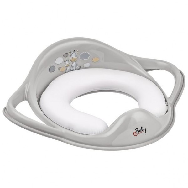 Κάθισμα Τουαλέτας με Μαξιλαράκι Ζέμπρα Γκρι-Maltex | 68-6181/90