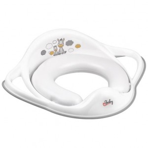 Κάθισμα Τουαλέτας με Μαξιλαράκι Ζέμπρα Λευκό-Maltex | 68-6181/60