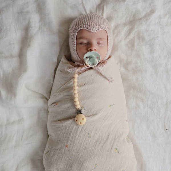 Κλιπ για Πιπίπλες Σιλικόνης Hera Pale Yellow - Mushie | 66-102035