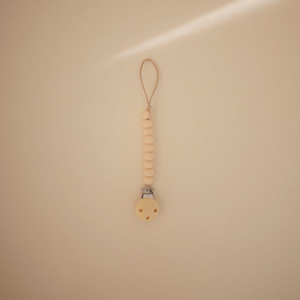 Κλιπ για Πιπίπλες Σιλικόνης Hera Pale Yellow - Mushie | 66-102035