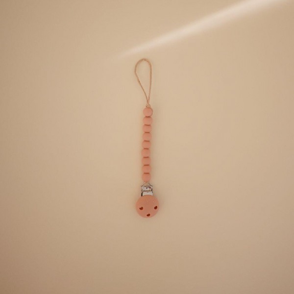 Κλιπ για Πιπίπλες Σιλικόνης Hera Powder Pink - Mushie | 66-102036