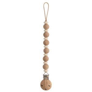 Κλιπ για Πιπίπλες Σιλικόνης Luna Faux Wood - Mushie | 66-100069