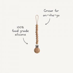 Κλιπ για Πιπίπλες Σιλικόνης Luna Faux Wood - Mushie | 66-100069