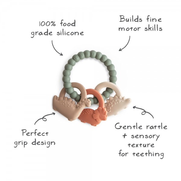 Κρίκος με Μασητικά Παιχνιδάκια Dino - Mushie | 66-101322