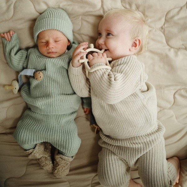 Μασητικό Σιλικόνης με Χερούλι Sensory - Mushie | 66-101473